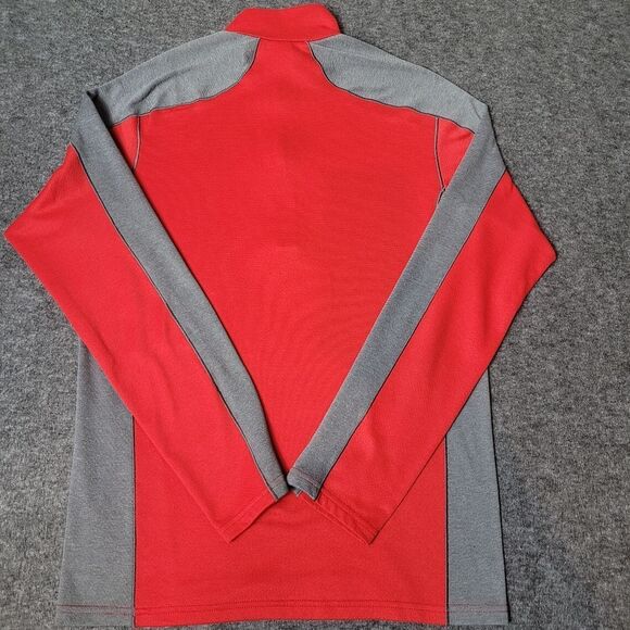 Patagonia Capilene3 Midweight Jacket Mens Adult Size S Red Gray Quater Zip - Picture 2 of 8